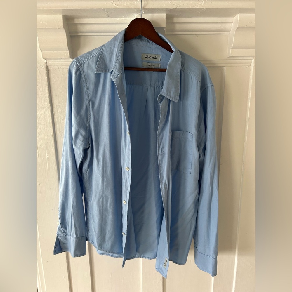 Madewell Sky Blue Perfect Fit Shirt